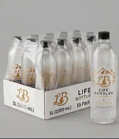 Life Bottled 1 Litre (1000ml) Pure Alpine Spring Water Luxury Glass Bottle